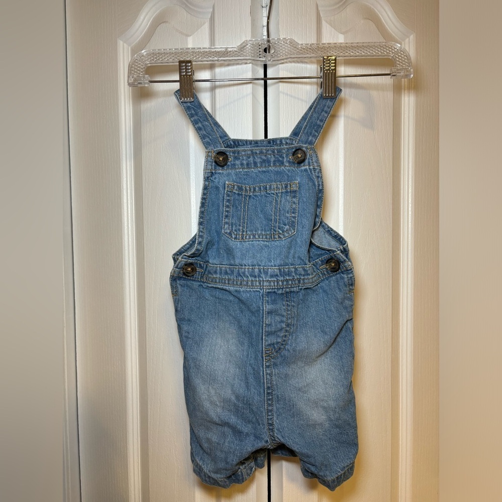 George - Casual Light Blue Kids Overalls Denim Adjustable Straps with Pockets